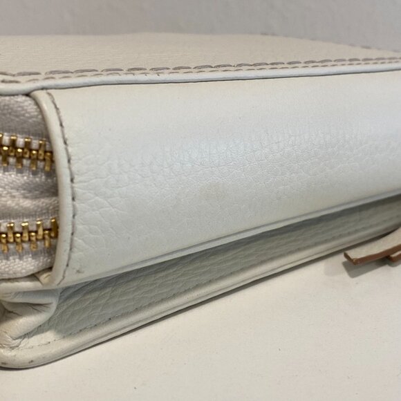 VERA BRADLEY  "Mallory"  White Leather All-In-One RFID Crossbody Bag Or Wristlet - Picture 9 of 14